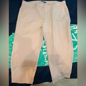 Old Navy cropped work pants- light pink
